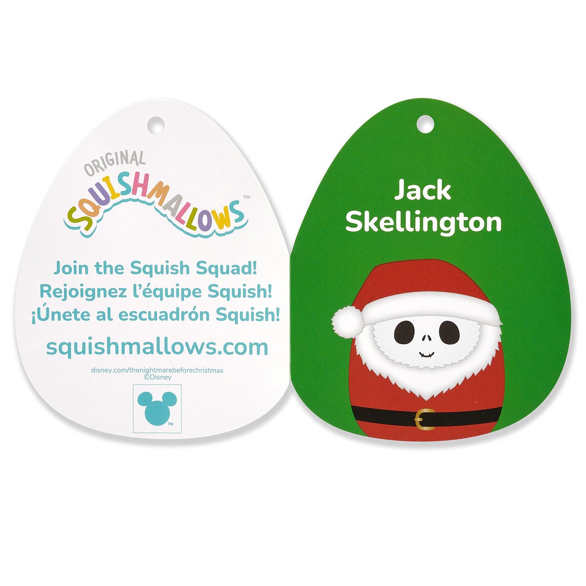 Squishmallows Original Disney 8-Inch Jack Skellington Santa Claus - Image 6