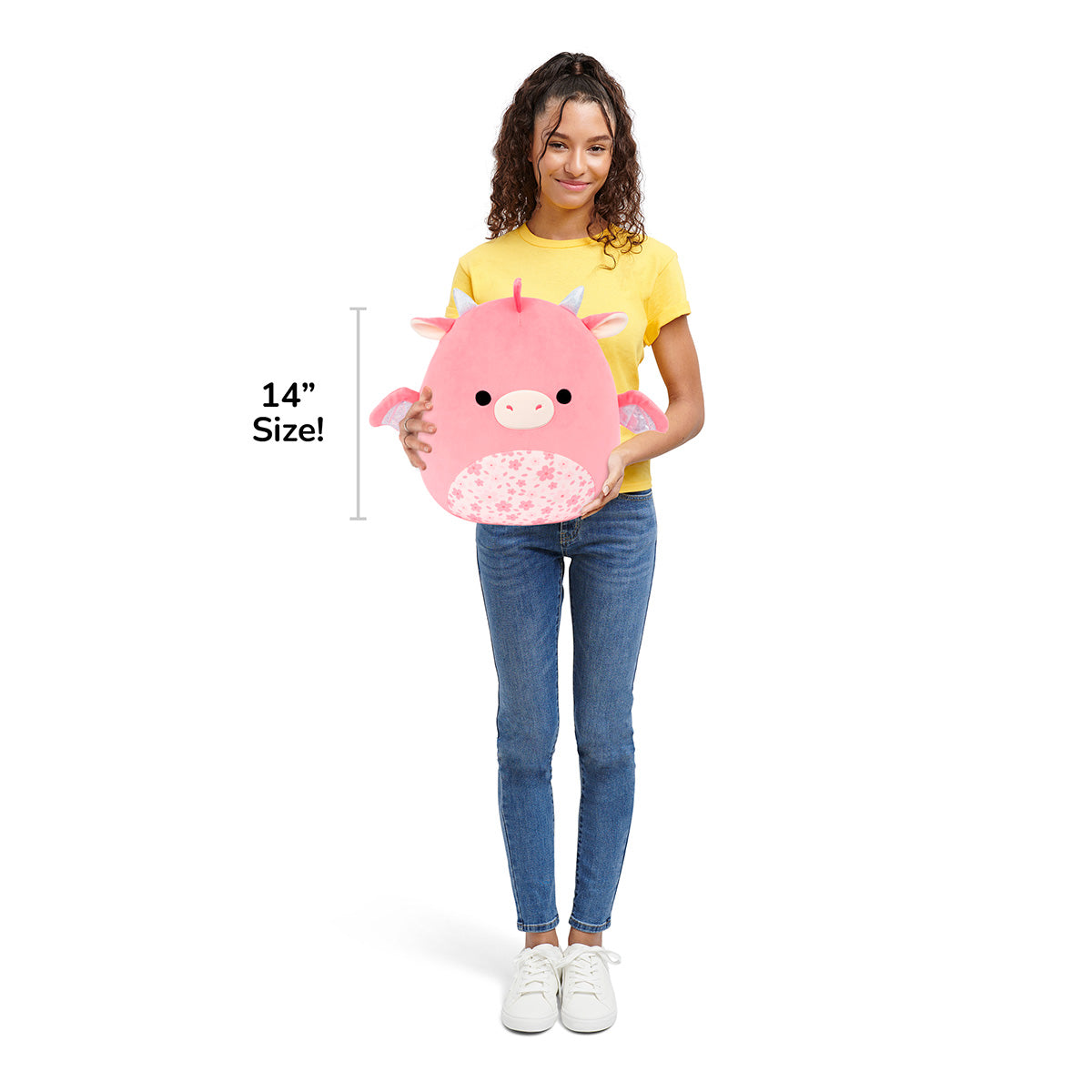 14-Inch Aegi the Pink Dragon with Sakura Print Belly - Image 7